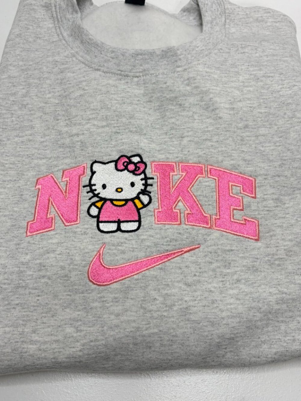 Nike Hello Kitty Sweatshirt Embroidered Adult Unisex Crewneck Cozy Cat Anime